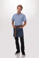 Chef Works AHS01S-MDB-0 Waist Apron, Medium Blue, 17.9"L x 28"W, 100% Cotton Denim, Hip Pockets 2 image