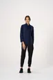 Chef Works BCWLZ005-NAV-XL Hartford Chef Coat, Womens, XL, Long Sleeve, Navy, Poly/Cotton 1 image