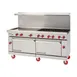American Range AR-36G-6B-126L-SBR 72" Gas Restaurant Range w/ (6) Open Burners, (1) 36" Griddle, (1) Standard Oven, (1) Cabinet Base, 287.000 BTU 1 image