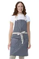 Chef Works ABN06-IBS-0 Bib Apron, 31"W x 32"D, 8.3oz, 2 Hip Pockets, Indigo Blue, 100% Cotton 1 image