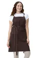 Chef Works ABN11-MQT-0 Tactical Bib Apron, 11.5oz, Brown 100% Cotton, Left Chest Pocket, Metal D‑Ring 1 image