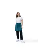 Chef Works AHS02-PTL-0 Waist Apron – Canvas, 36" Length, 22" Width, Teal, 80% Polyester/20% Cotton 1 image