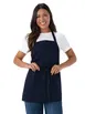 Chef Works F10-NAV-0 Bib Apron – 24" L x 27-1/2" W, 65/35 Poly/Cotton, Navy, Adjustable, 3 Pockets 1 image