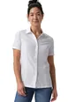 Chef Works SBU01W-WHT-M Women's White Medium Snap Work Shirt, 65% Poly/2% Elastane, Mesh Back 1 image