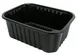 Invacus BLACK PP TRAY PSW-19157 Tray, 46.5 oz, 7.9"x6.1"x2.75", Black Polypropylene, Safe - 36/Case 1 image