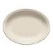 Steelite HL457350 Oval Fiesta China Platter, 11.625" x 8.875" x 1.5", Linen Finish, Oven Safe to 425°F - 1 Dozen 1 image