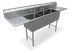 Steel Works SWS3C242414-24LR-316 (3) Three Compartment Sink 1 image
