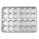 TableCraft 13524 - 26" x 18.75" x 1.5" Hamburger Bun Pan, 24 Moulds, Aluminized Steel 1 image