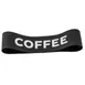 TableCraft Products 13695 Beverage Sign Band, 5"W x 5"D x 2"H, Black Silicone, White COFFEE Lettering 1 image