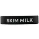 TableCraft 13699 Beverage Sign – Silicone Creamer Band, 3-1/4" x 3-1/4" x 3/4", White SKIM MILK 1 image