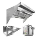 HoodMart 2016B 16 FT Restaurant Hood System w/ Makeup-Air, 18 Gauge Steel 1 image