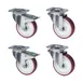 Lainox RP004 Castor Kit, with Flange, Set of (4), (2) with Brakes 1 image
