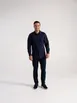 Chef Works D151-DNA-S Dress Shirt – Dark Navy, Small, 64oz Poly/Cotton, Adjustable Cuffs 1 image