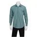 Chef Works SLMCH005-GRM-S Men's Chambray Dress Shirt, Green Mist, 60/40 Cotton/Poly, Classic Fit, Small 1 image