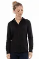 Chef Works W151-BLK-L Women's Formal Dress Shirt, Large, Black, Poly/Cotton, Built‑In Collar Stays 1 image