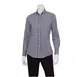 Chef Works W500-BWK-L Dress Shirt – Large, 65/35 Poly/Cotton Poplin, White/Dark Navy Check, Sleeve 1 image