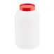 TableCraft Products JC1128R PourMaster Mix Bottle, 1 Gallon, 6" x 10" Red Polyethylene with Lid 1 image