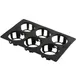 TableCraft Products TN48BK 6-Compartment Dressing Tray, 20-3/4" x 12-3/4" x 2-1/2", Plastic Black 1 image