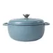 Lodge EC6D303 6-Quart Enameled Heron Dutch Oven, 13" Round, 11" Short, Induction Ready, 500°F Oven Safe 1 image