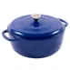 Lodge EC7D32 7.5‑Quart Enameled Indigo Cast Iron Dutch Oven, 14” Diameter, Induction, 500°F Safe 1 image