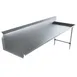 BK Resources BKCDT6-96-R-SS 96" Clean Straight Dishtable, 18 Gauge - 10"H Backsplash / Left to Right 1 image