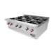 Drago America DRHP36 36" Countertop Gas Hotplate, (6) 30000 Btu Cast Iron Burners With One Standing Pilot Per Burner 1 image