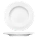 International Tableware BL-8 - 9-1/4" Round Plate, White Porcelain, Rolled Edge, Safe - 1 Dozen 1 image