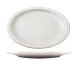 International Tableware BR-12 China Platter, 9-3/4" x 7-1/2" Oval Porcelain, White Rim - 1 Dozen 1 image