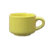 International Tableware CA-23-Y - 7oz Yellow Cancun™ Ceramic Cups, 3-1/4" dia. x 2-1/2" H, 1 Dozen 1 image