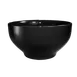 International Tableware CA-43-B 16oz Black Ceramic Bowl, 5" Dia., 2-1/2" H, Footed, Safe - 1 Dozen 1 image