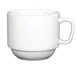 International Tableware DO-23 - 7 oz Porcelain Cup, 3‑1/8" Dia x 2‑5/8" H, Microwave Safe - 1 Dozen 1 image