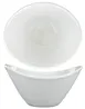 International Tableware DO-922 13oz Oval China Bowl, 6.5" x 5.75" x 2.75", Porcelain, White - 1 Dozen 1 image