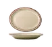 International Tableware GR-13 China Platter – 11-1/2" x 9-1/4", Oval, Rim, Ceramic, Brown, 1 Dozen 1 image
