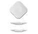 International Tableware HE-21 - 12" Square Bone China Plate, White, Reflections of Elegance, 1 Dozen 1 image