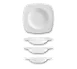 International Tableware IS-3 9" 13oz. Square Bone China Soup Bowl, White Iris™ – 1 Dozen 1 image