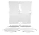 International Tableware PA-407 Square 4‑Well Porcelain Plate, 7½" Square, Dishwasher Safe - 1 Dozen 1 image