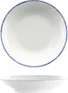 International Tableware PR-108-CB - 22 oz 8" Round Pasta Bowl, White with Blue Porcelain, 1 Dozen 1 image