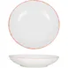 International Tableware PR-110-R - Pasta Bowl, 10" Dia x 1-7/8" H, 40 Oz 1.25 Qt White/Red, 1 Dozen 1 image