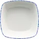 International Tableware PR-33-CB - 28 oz (7"×2") Square China Bowl, Blue with Porcelain - 1 Dozen 1 image