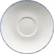 International Tableware PR-66-CB Round Saucer, 6¼" Diameter, White Blue Porcelain Finish - 1 Dozen 1 image