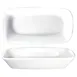 International Tableware QP-84 14oz Rectangular Porcelain China Bowl, White, Microwave Safe - 1 Dozen 1 image