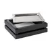 APS Germany APS 11617 - GN 1/2 Food Pan, 12-7/8"L x10-1/2"W x3-3/8"H, Black, Locking - 1/Case 1 image