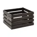 APS Germany APS 11724 - GN 1/2 Crate, 11"1/8 x 13"3/4 x 7"7/8 in, Acacia Wood Black Non-Slip - 1/Case 1 image