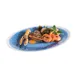 APS Germany APS 84676 - Oval Melamine Tray, 19" x 14", Ocean Pattern, Dishwasher Safe, 6/Case 1 image