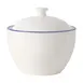 Mikasa 5297195 Bistro Sugar Pot, 4.1" Vitrified Porcelain, Blue, Dishwasher, Microwave, Freezer Safe 1 image