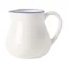 Mikasa 5301242 Bistro Creamer Pitcher, 5"W, Blue Porcelain, Dishwasher Microwave Freezer Safe 1 image