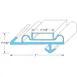 AllPoints 741223 Door Gasket, 28-3/4W x 64L OD (NET Price) 1 image