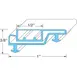 AllPoints 741228 Door Gasket, 25-1/4W x 70L OD 1 image