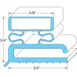 AllPoints 741270 Door Gasket, 36-1/2" x 80" (NET Price) 1 image