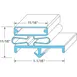 AllPoints 741271 Door Gasket, 35-3/4" x 75" (NET Price) 1 image
